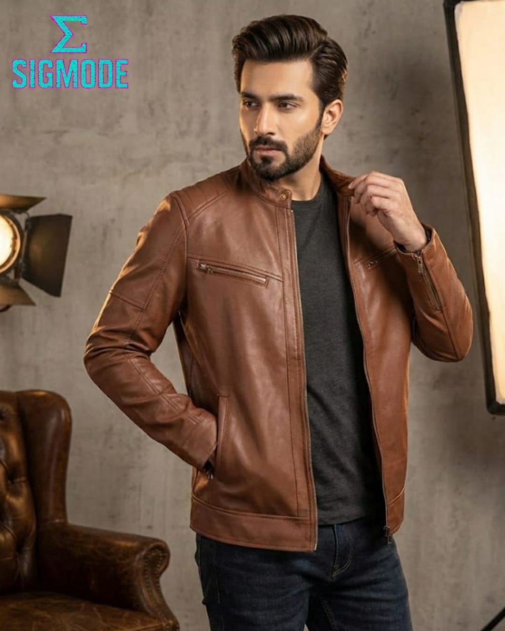 Vintage Brown Leather Jacket - Premium Sigma Male Style